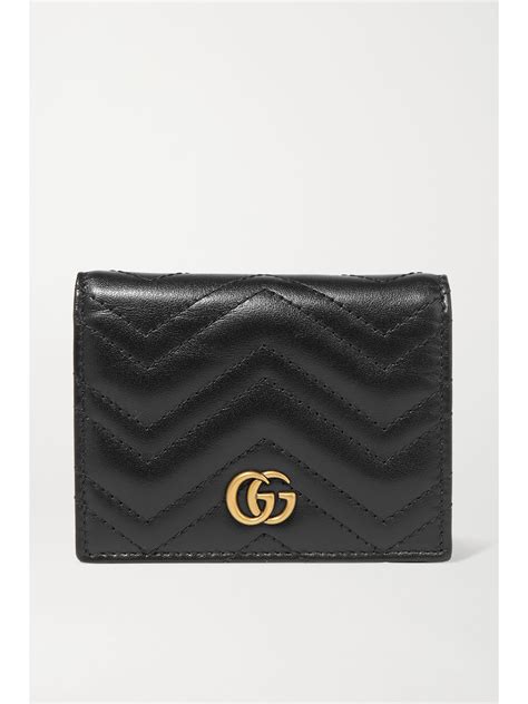 gucci black patent leather wallet|gg marmont quilted leather wallet.